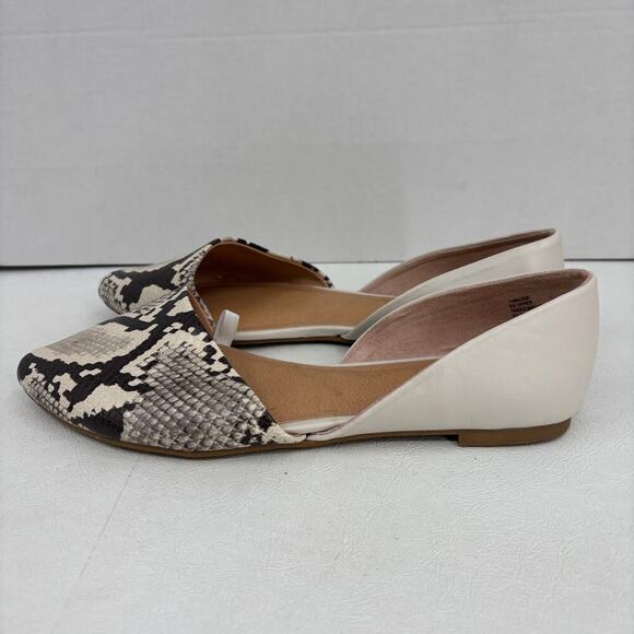 Torrid Ballet Flat Womens Size 9 Wide Snake Reptile D'Orsay Slip On Faux Leather - Picture 4 of 10